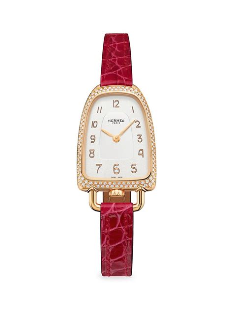 hermes gold diamond watch|hermes unisex 2101079.